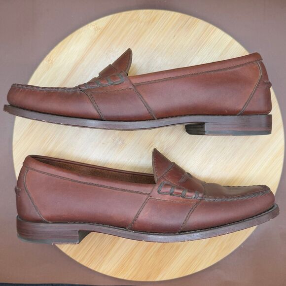 Polo Ralph Lauren Mens Leather Penny Loafers Shoes Brown Sz 11D - Picture 8 of 10